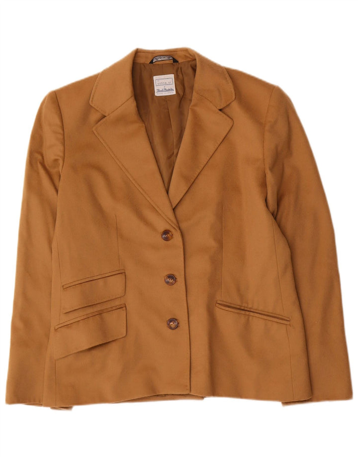 Renato Balestra Veste Blazer 3 Boutons Femme IT 46 Large Laine Marron