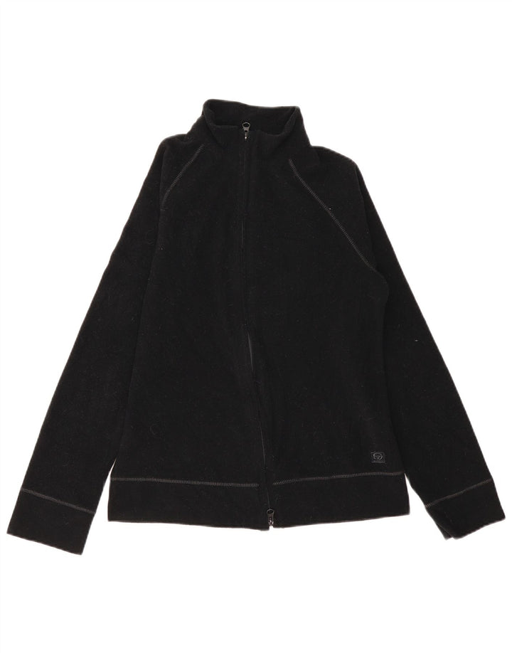 SERGIO TACCHINI Veste Polaire Femme UK 12 Moyen Noir Polyester