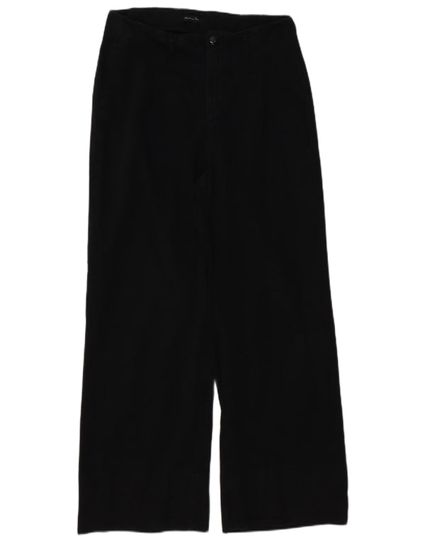 Massimo Dutti Pantalon décontracté taille haute pour femme EU 42 Large W32 L30 Noir