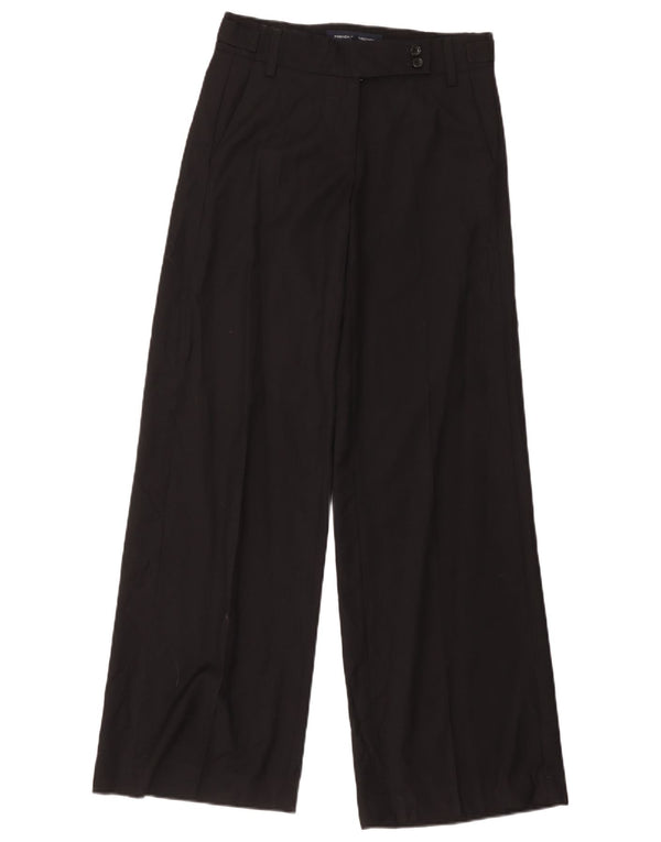 French Connection Pantalon de costume large pour femme UK 8 Small W32 L34 Noir