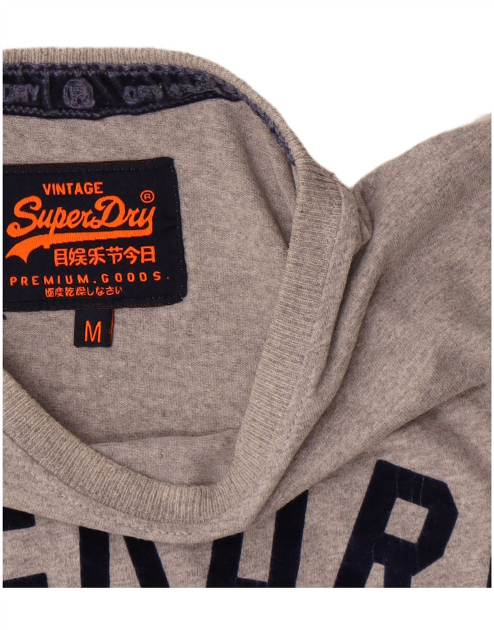 Superdry T-Shirt Graphique Homme Gris Moyen Coton