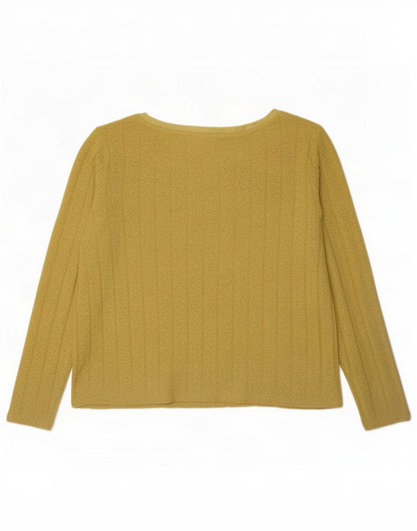 Marks & Spencer Haut à manches longues pour femme UK 44 Large Jaune Polyester