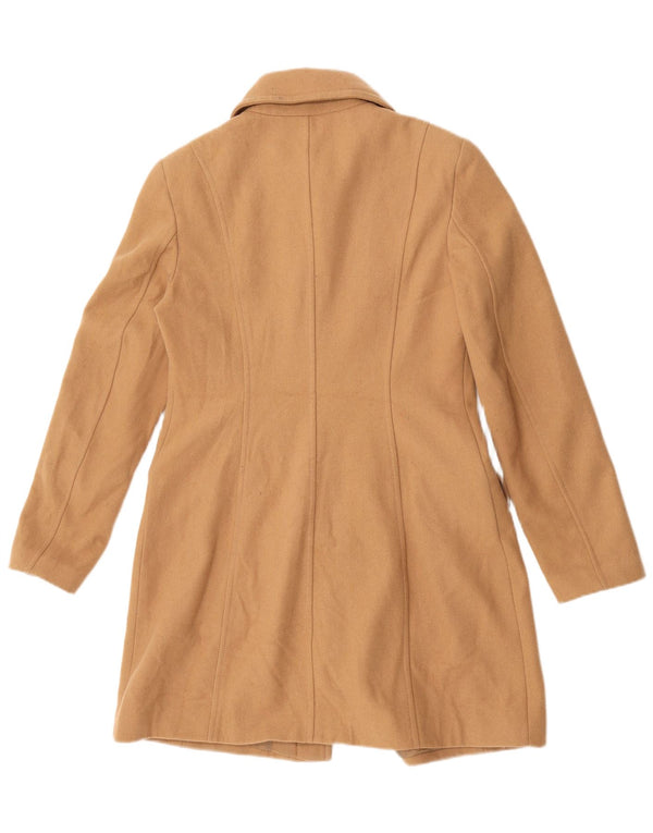 Benetton Pardessus Femme UK 12 Laine Beige Moyen