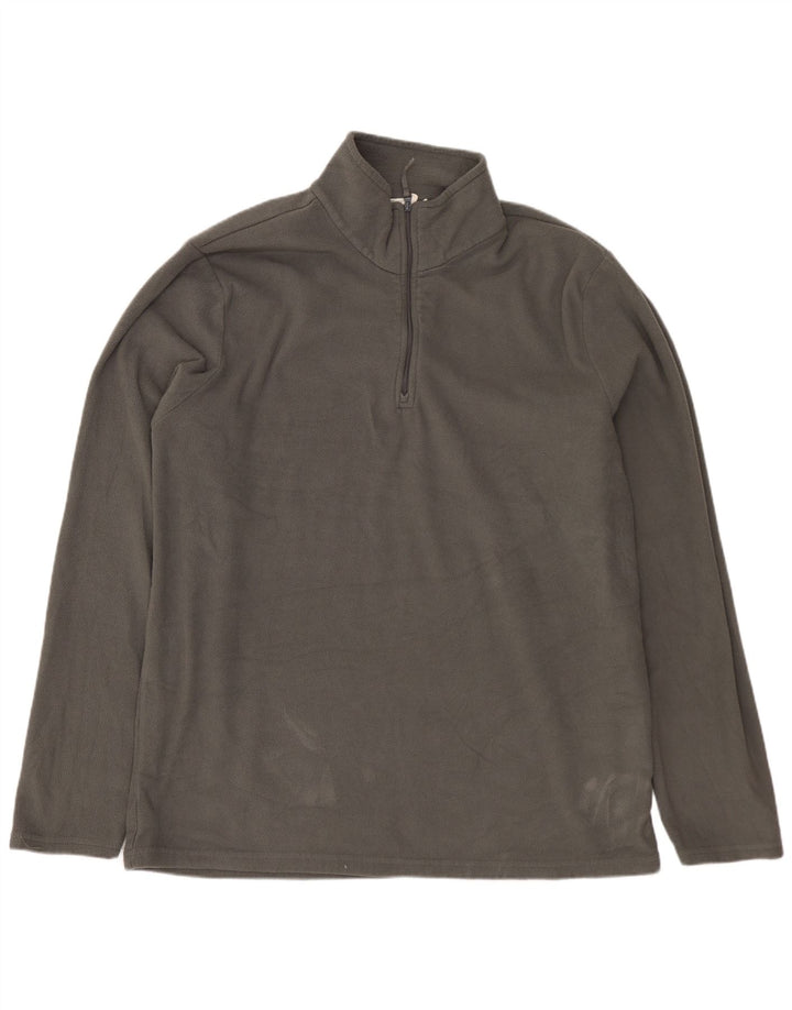 MOUNTAIN WAREHOUSE Pull Polaire à Col Zippé pour Homme Grand Gris Polyester