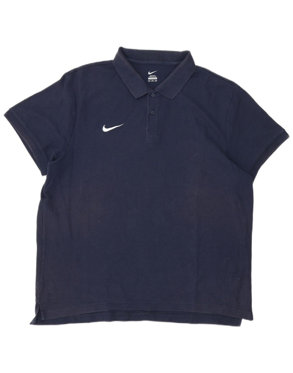 Nike Polo Homme 2XL Bleu Marine Coton