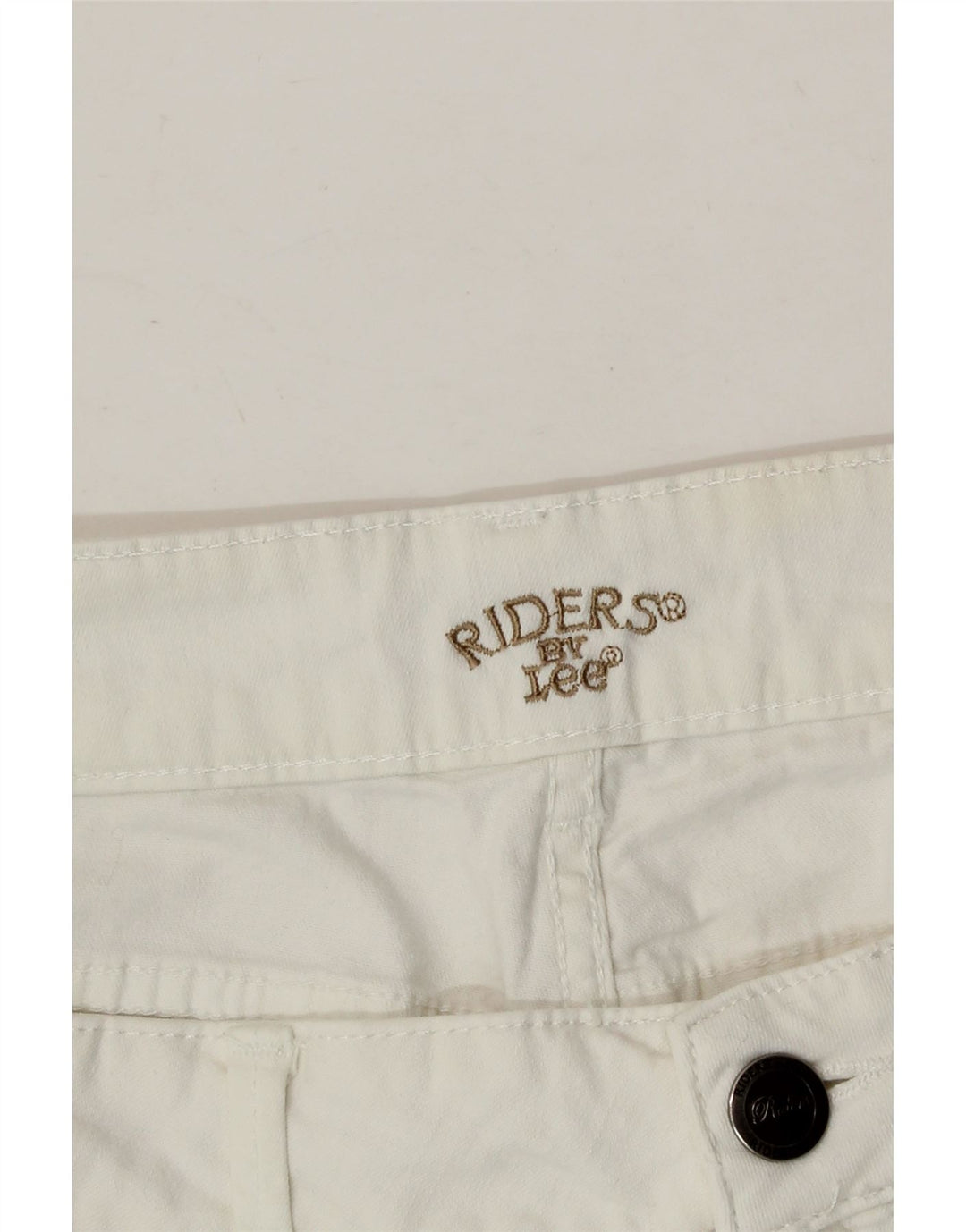 LEE Womens Riders Bermuda Denim Shorts W34 Large White Vintage Lee and Second-Hand Lee from Messina Hembry 