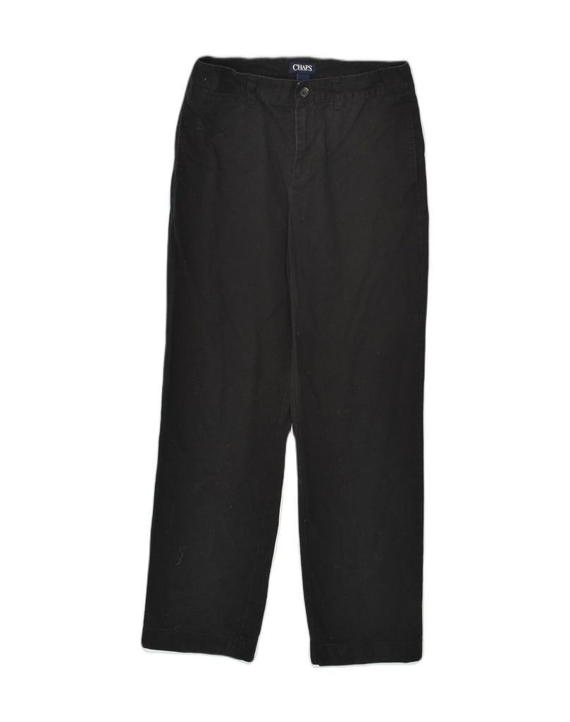 CHAPS Womens Straight Chino Trousers UK 14 Medium W28 L28 Black Cotton | Vintage Chaps | Thrift | Second-Hand Chaps | Used Clothing | Messina Hembry 
