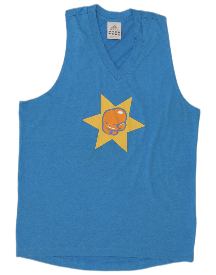 ADIDAS Débardeur Graphique Homme Bleu Moyen Polyester