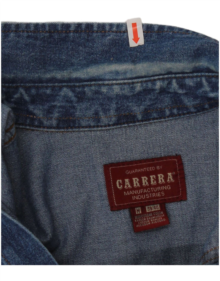 Carrera Chemise en jean pour homme Taille 39/40 Bleu moyen Coton