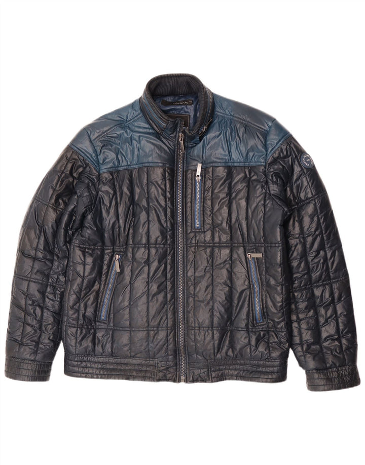 Calvin Klein Jeans Veste matelassée pour homme UK 44 2XL Bleu marine Colourblock