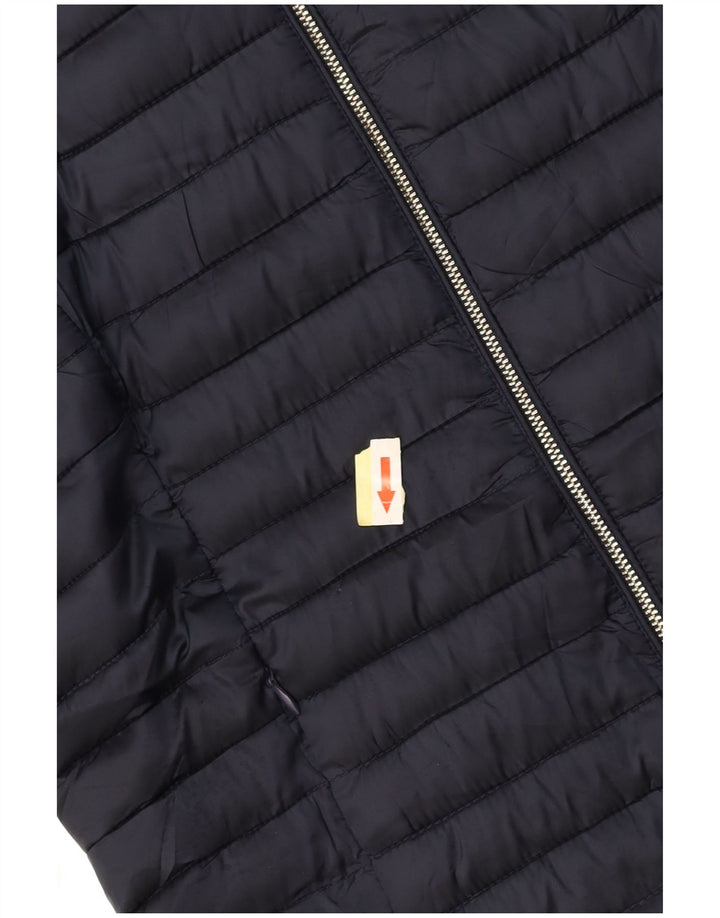 MASSIMO DUTTI Veste matelassée à capuche pour femme UK 10 Small Bleu marine