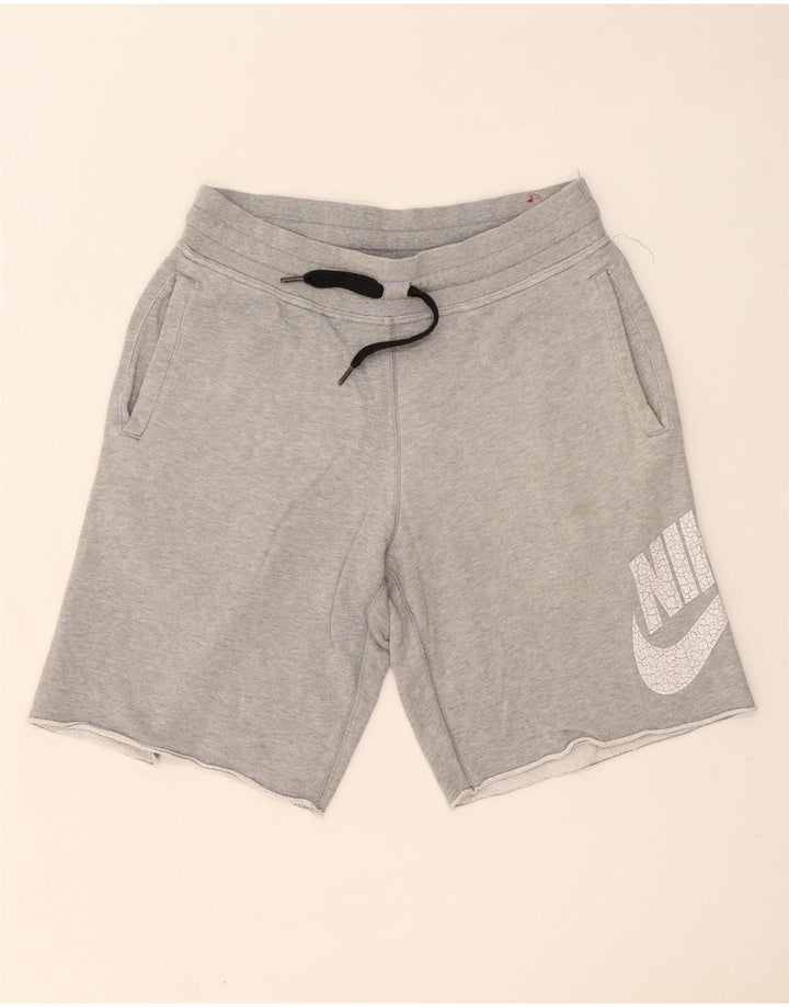 Nike Short de sport graphique en coton gris moyen pour homme