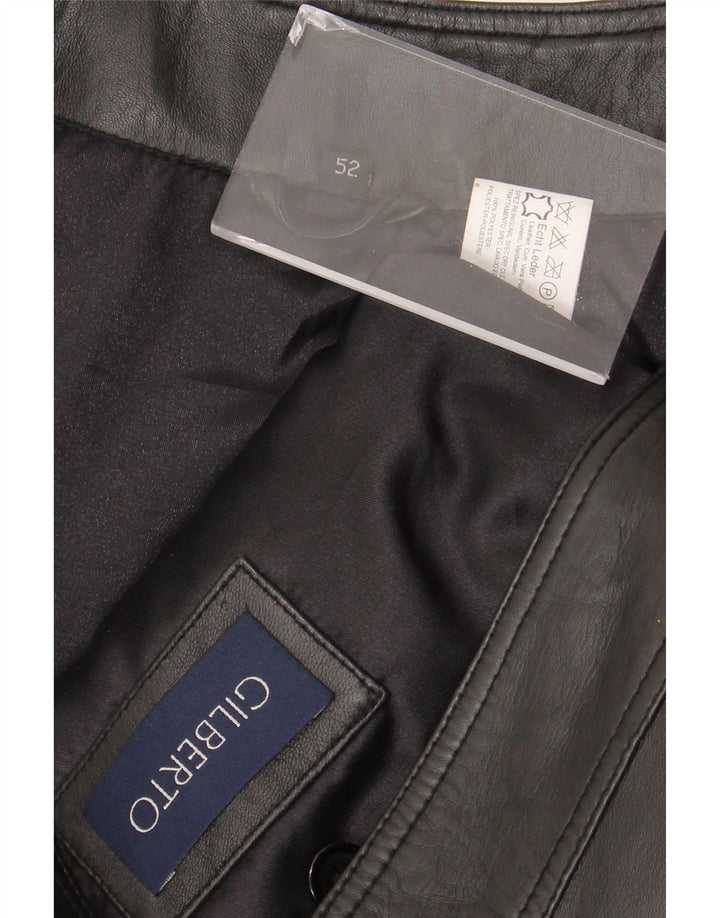 Gilberto Gilet en cuir pour homme IT 54 2XL Cuir noir