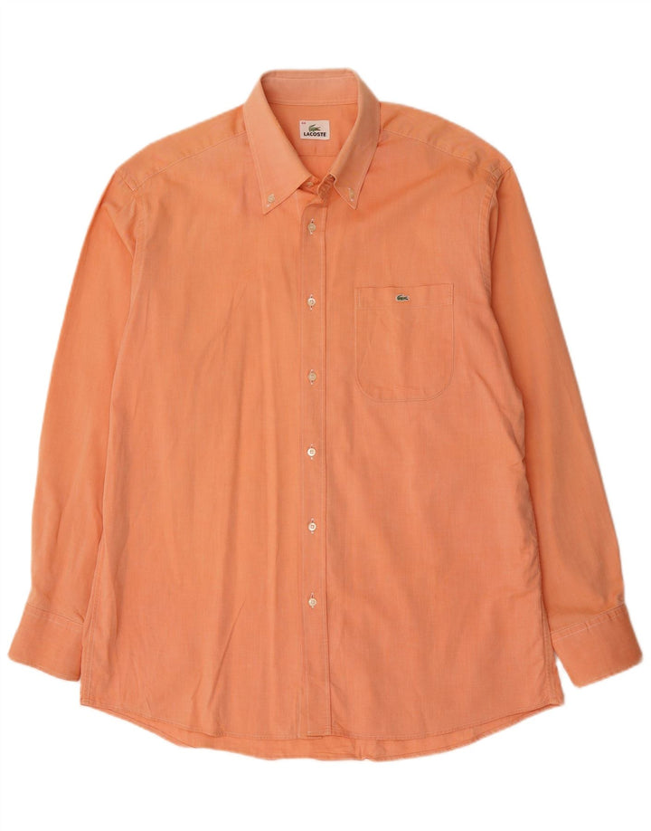 LACOSTE Chemise Homme Taille 44 XL Orange Coton