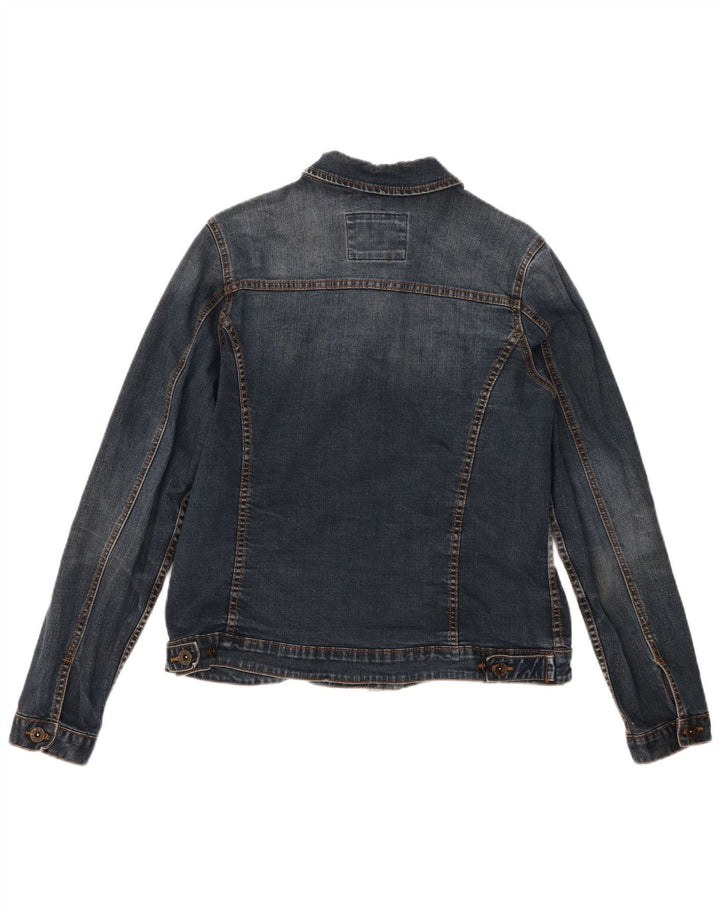 Fat Face Veste en jean pour femme UK 14 Bleu moyen Coton