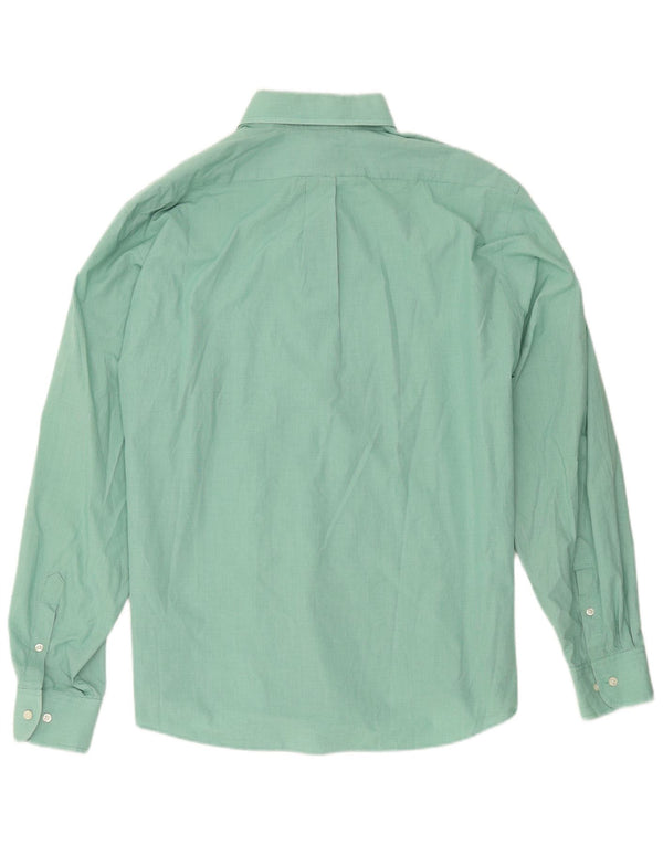 Chaps Chemise coupe classique pour homme Taille 17 1/2 XL Coton à carreaux vert