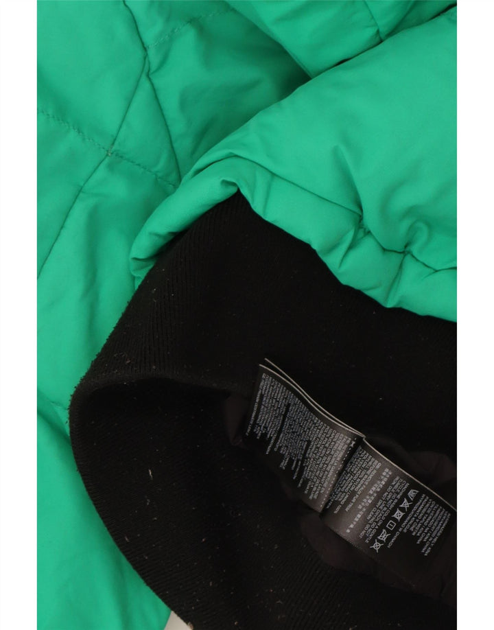 Superdry Veste matelassée surdimensionnée à capuche pour femme UK 8 Small Vert Colourblock