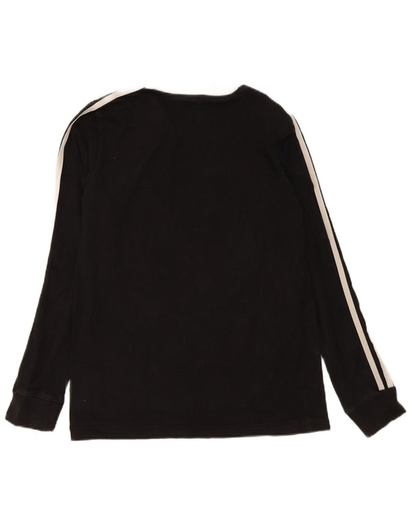 Adidas Haut à manches longues pour femme UK 10 Petit coton noir
