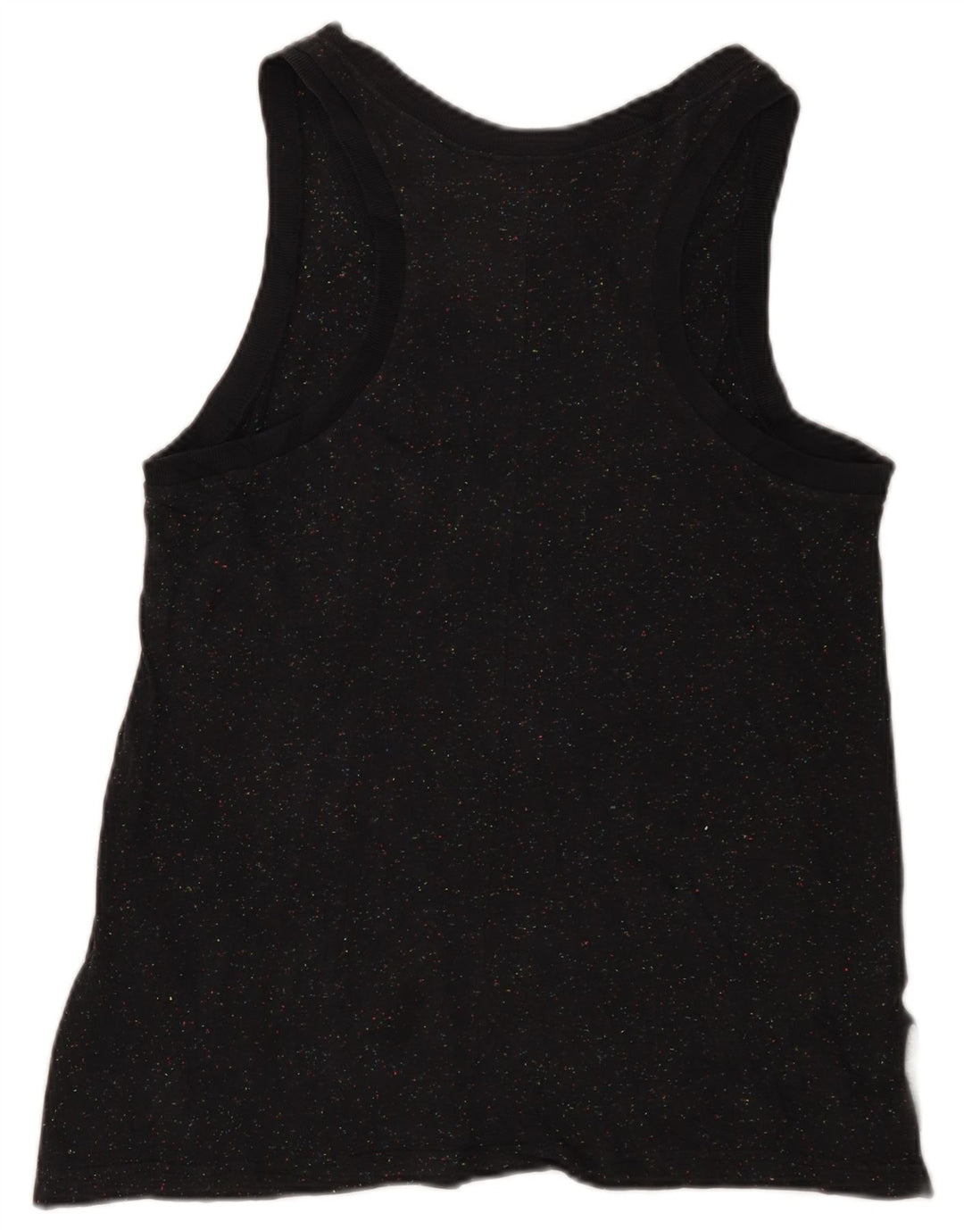 NIKE Débardeur graphique pour femme UK 12 Coton moucheté noir moyen
