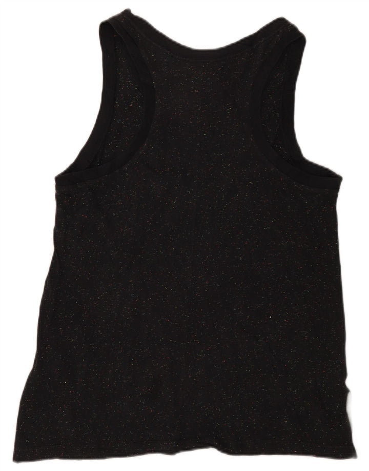 NIKE Débardeur graphique pour femme UK 12 Coton moucheté noir moyen
