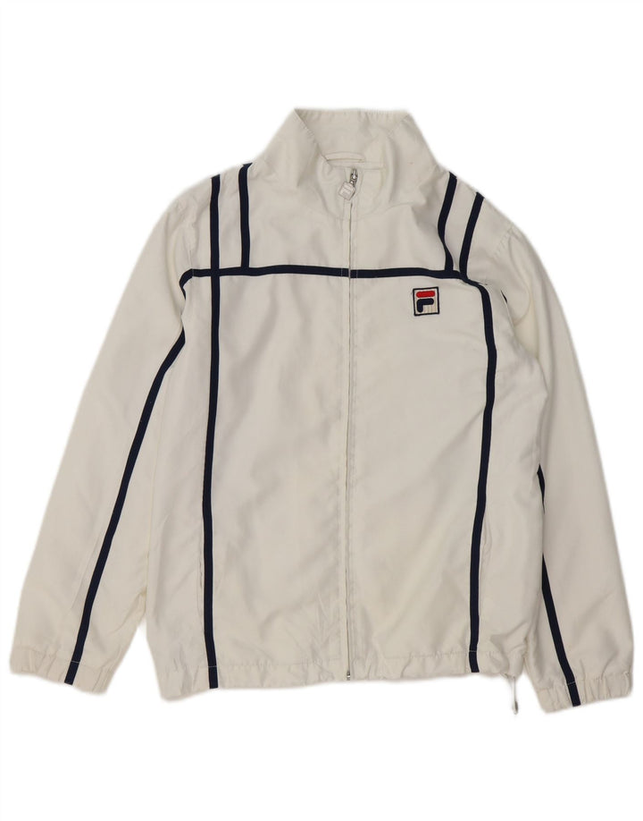 FILA Veste de survêtement White Line Garçon 8-9 ans Blanc Polyester