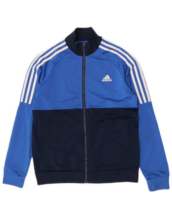 Adidas Veste de Survêtement Garçon 13-14 Ans Bleu Colorblock Polyester