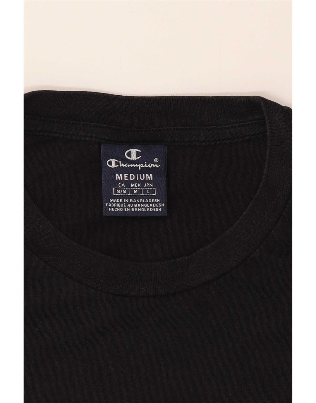Champion T-Shirt Homme Noir Moyen