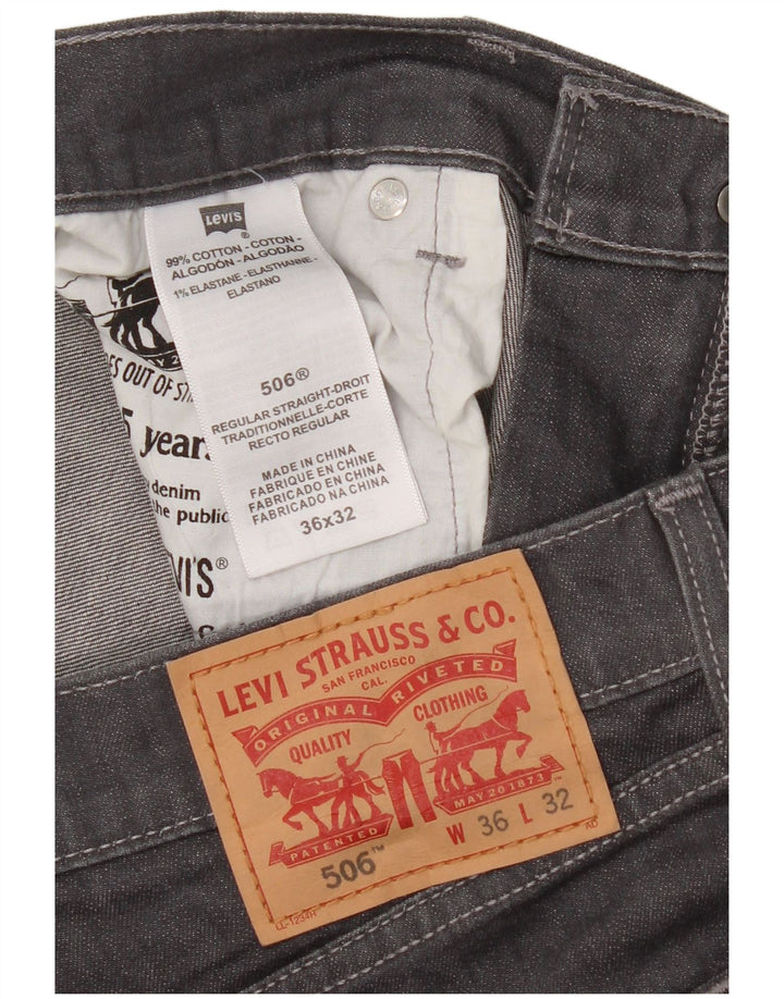 Levi's Jean Droit 506 Homme W36 L32 Gris Coton