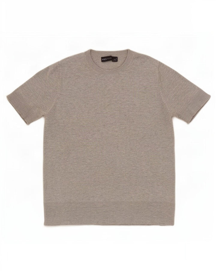 Marks & Spencer T-shirt court pour femme UK 8 Small Gris