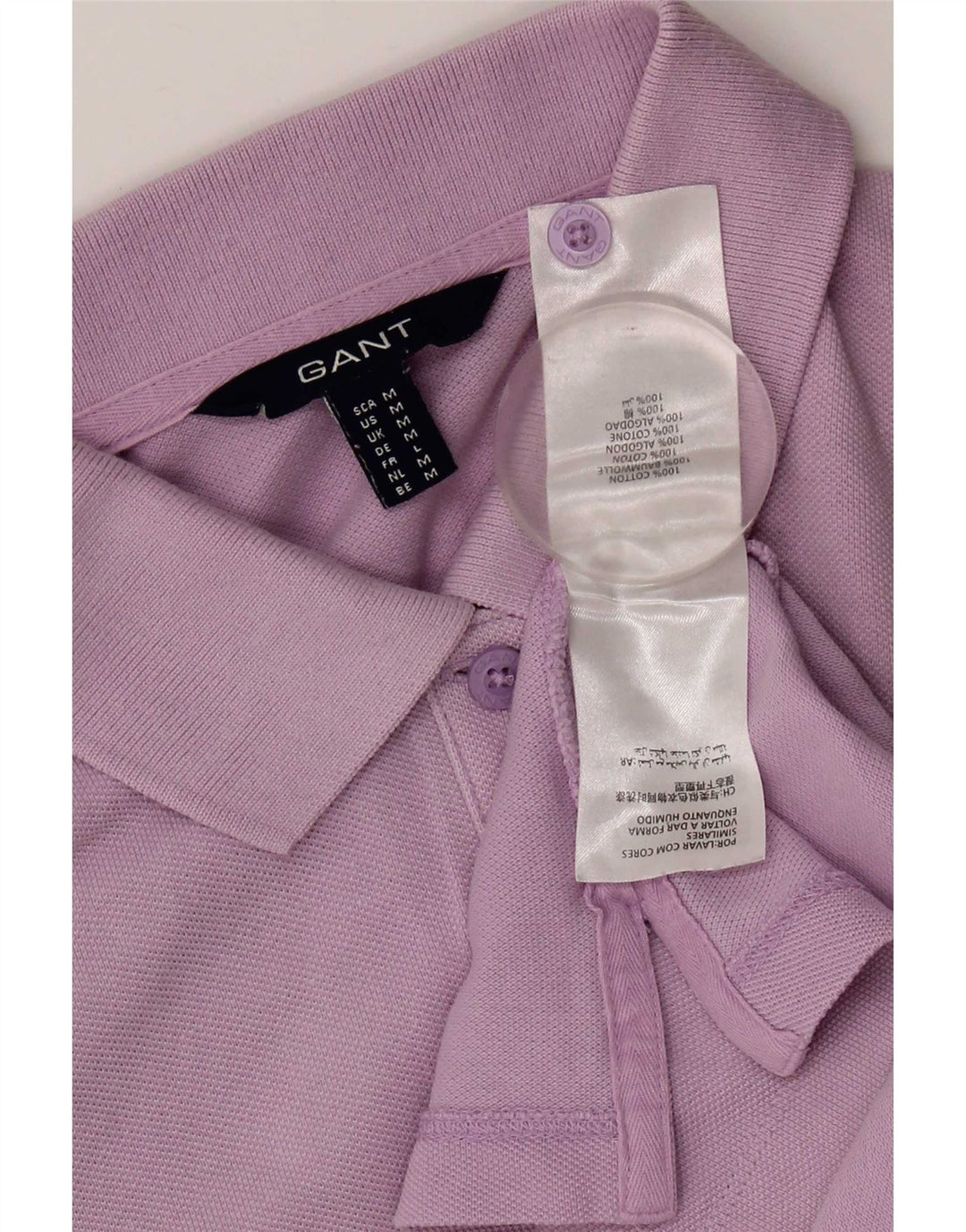 Gant Polo Femme UK 12 Coton Violet Moyen