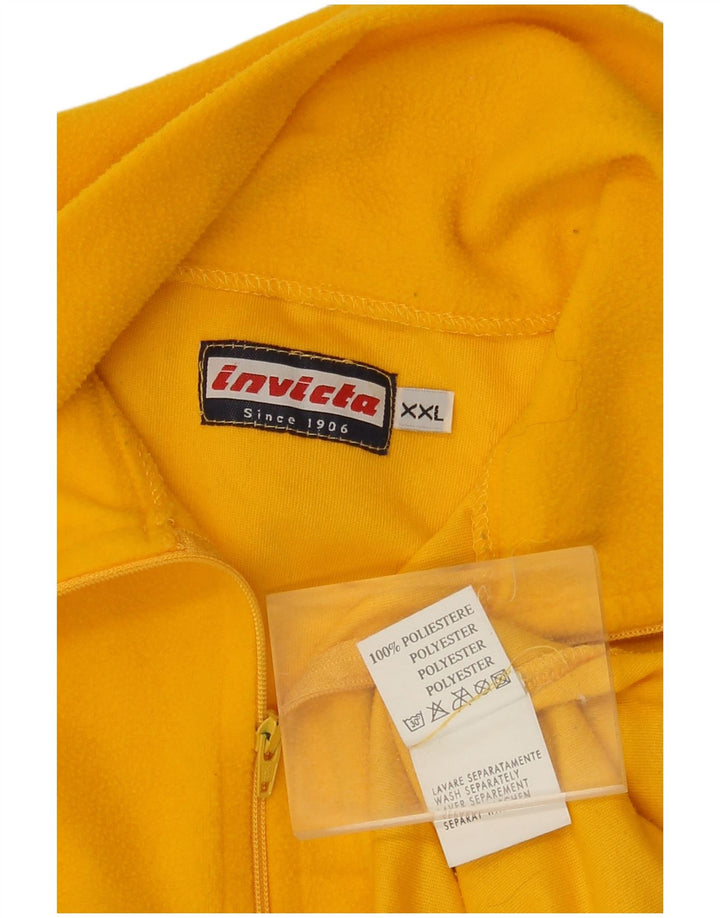 Invicta Pull polaire à col zippé pour homme 2XL Jaune Polyester