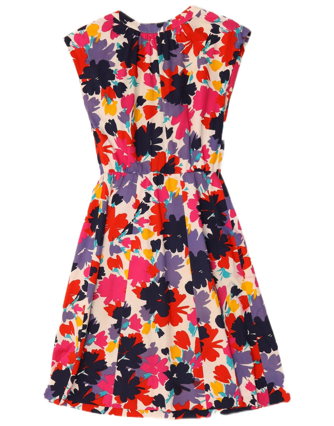 vintage Femme Robe A-Line UK 12 Moyen Multicolore Floral