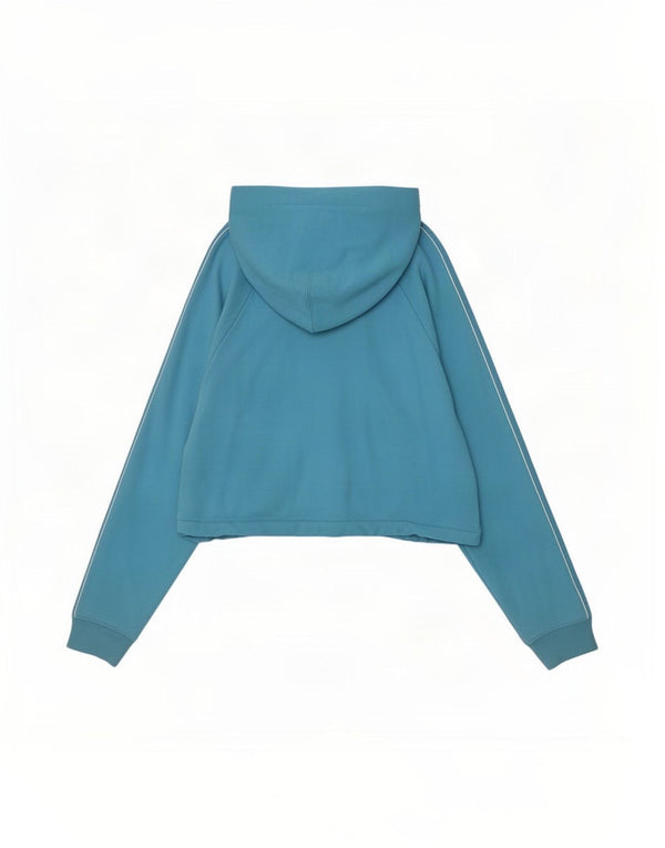 Levi's Pull à capuche Crop Graphic pour femme UK 16 Large Bleu Colorblock