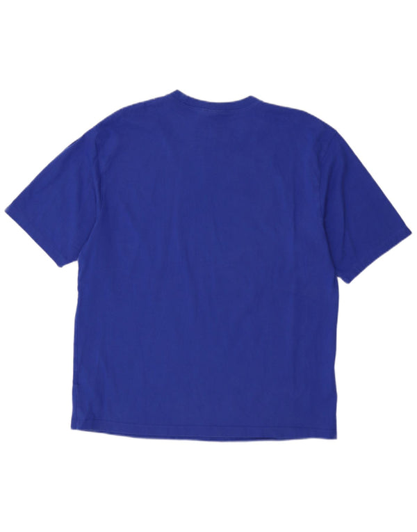 Adidas T-shirt coupe ample pour femme UK 12 Bleu moyen Coton
