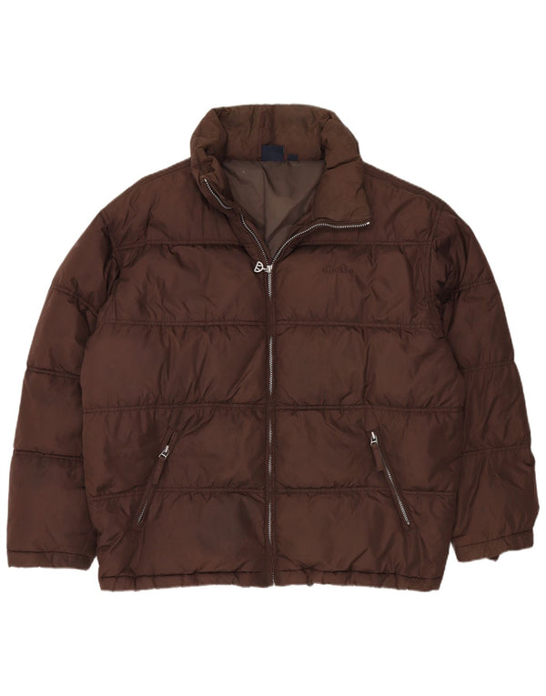 ELLESSE Veste matelassée homme UK 42 XL Marron Polyamide