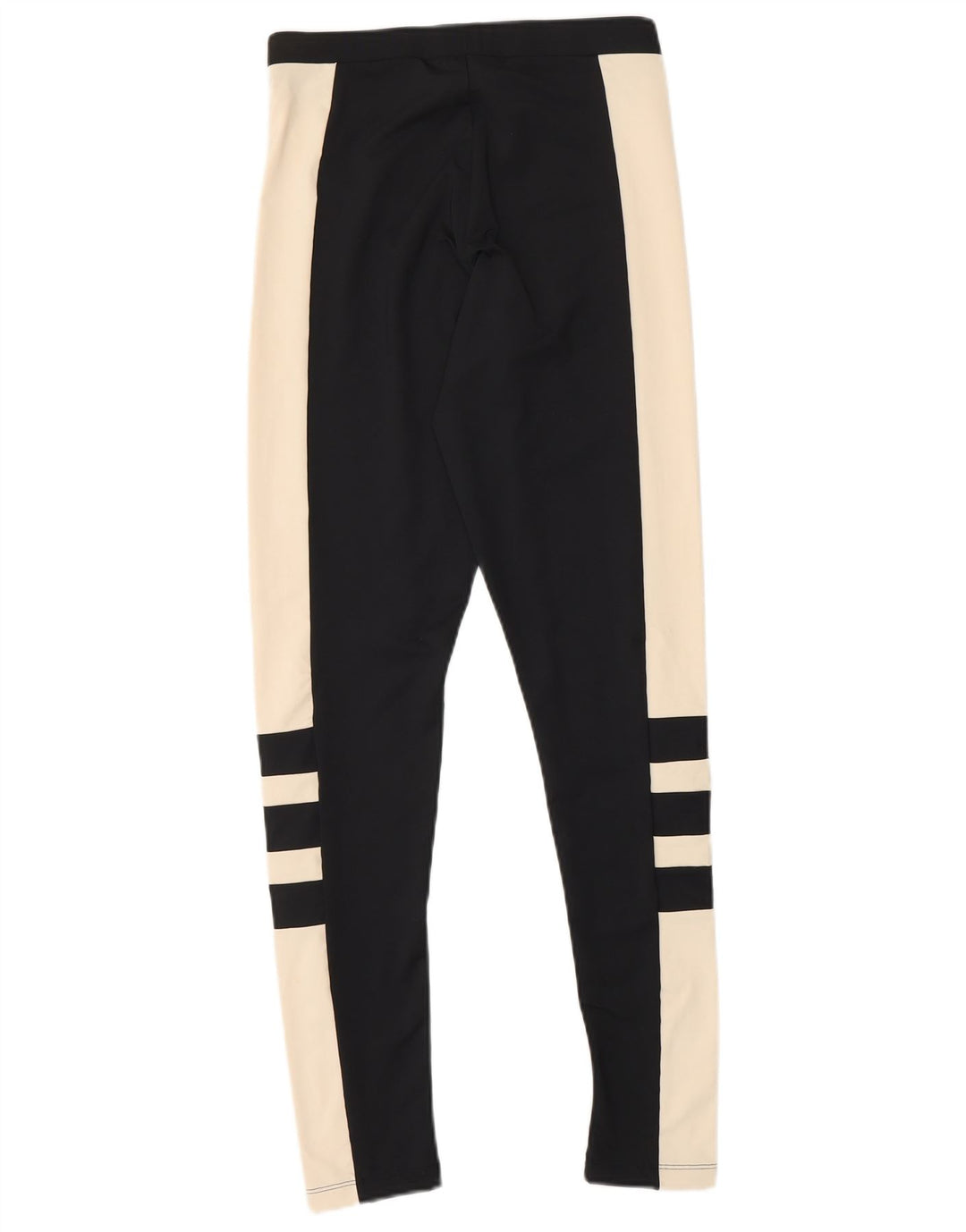 ADIDAS Leggings Femme UK 8 Petit Noir Colorblock Polyester