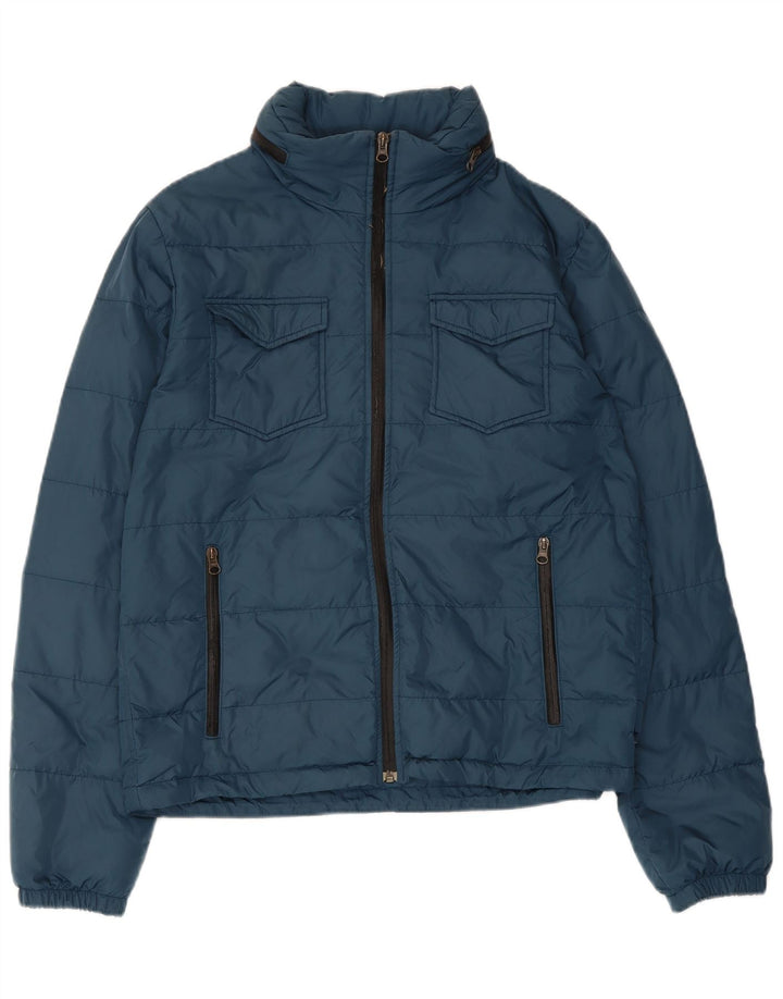 Herno Veste matelassée pour homme UK 50 Large Bleu Polyamide