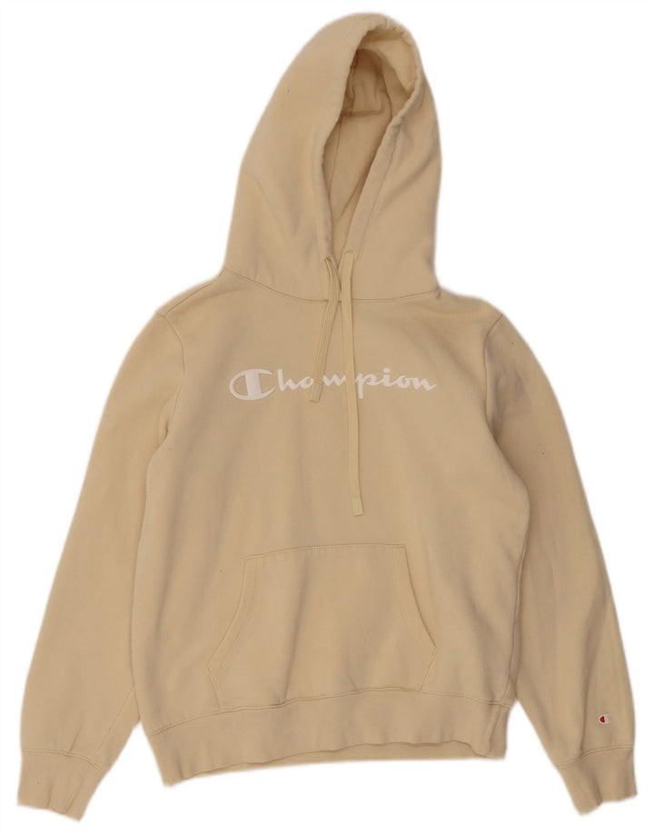 Champion Pull à Capuche Graphique Homme Jaune Moyen Coton