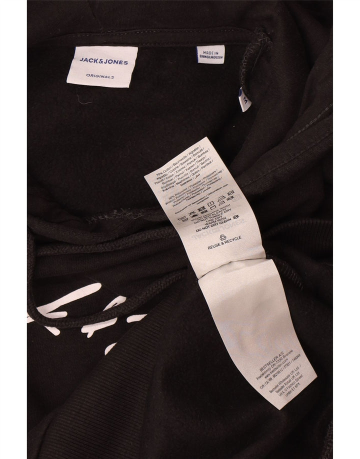 Jack & Jones Pull à Capuche Graphique Homme Noir Moyen Coton