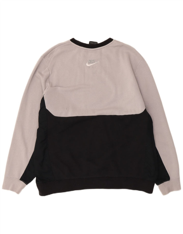 NIKE Sweat-shirt pour homme XL Gris Colorblock Coton