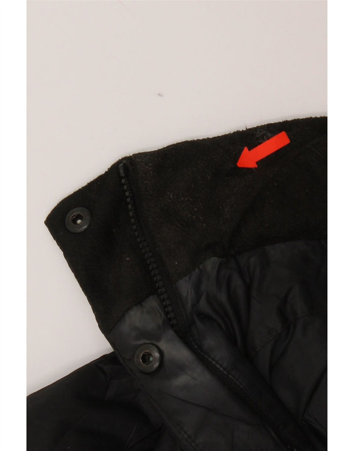 Eddie Bauer Manteau rembourré à capuche pour femme UK 14 Medium Noir Polyester