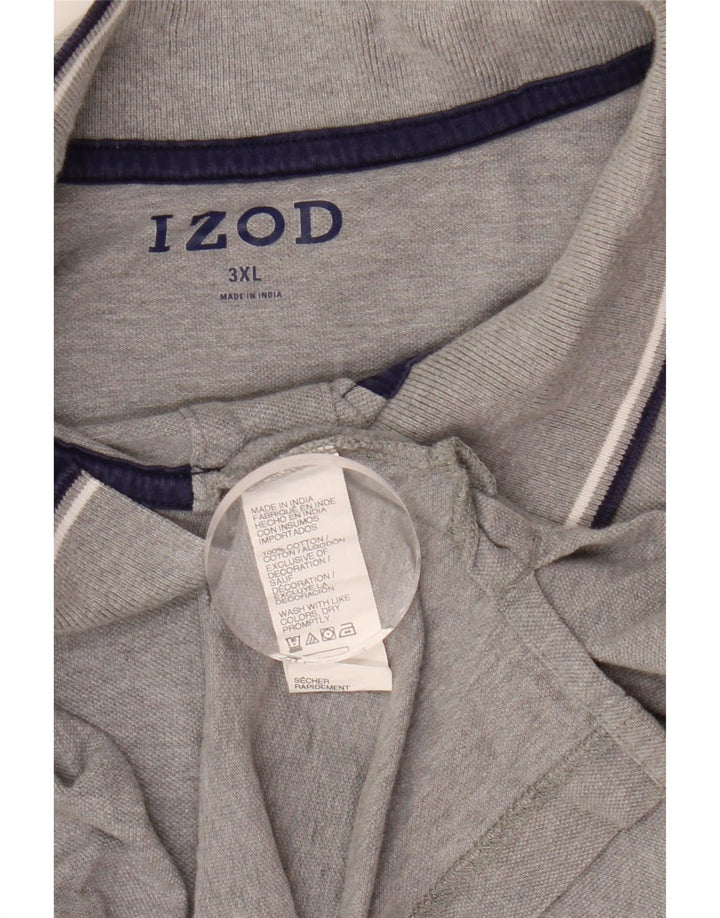 Izod Polo Homme 3XL Gris Coton