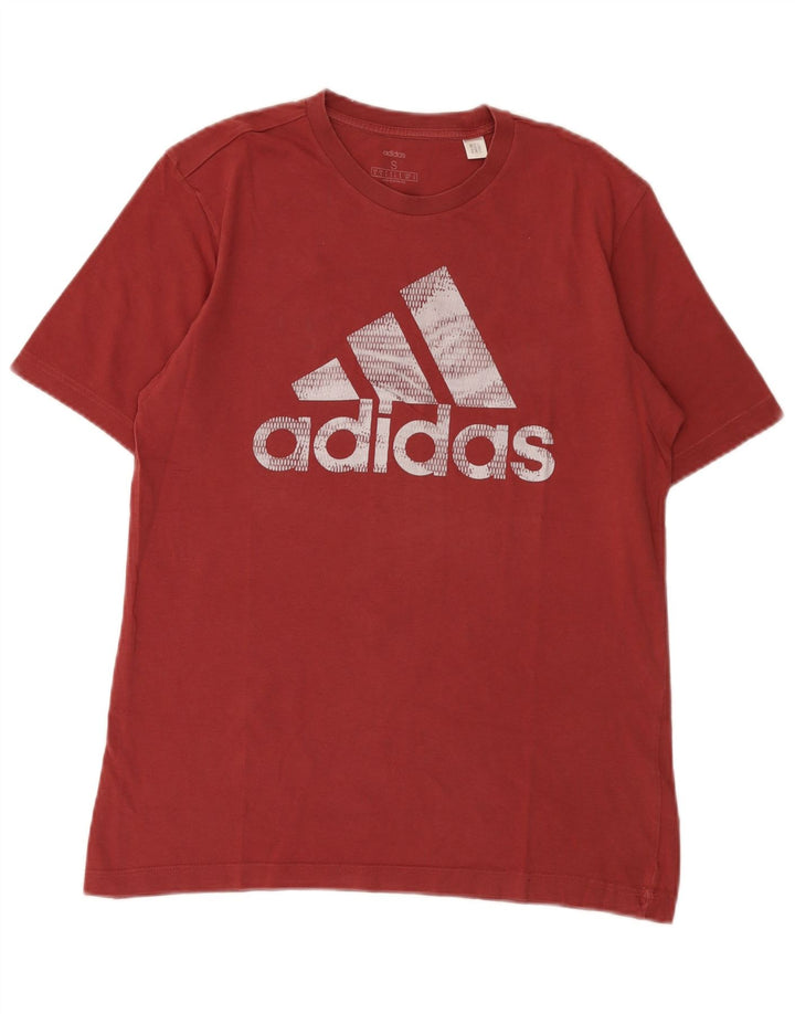 Adidas T-shirt graphique pour homme en coton marron petit
