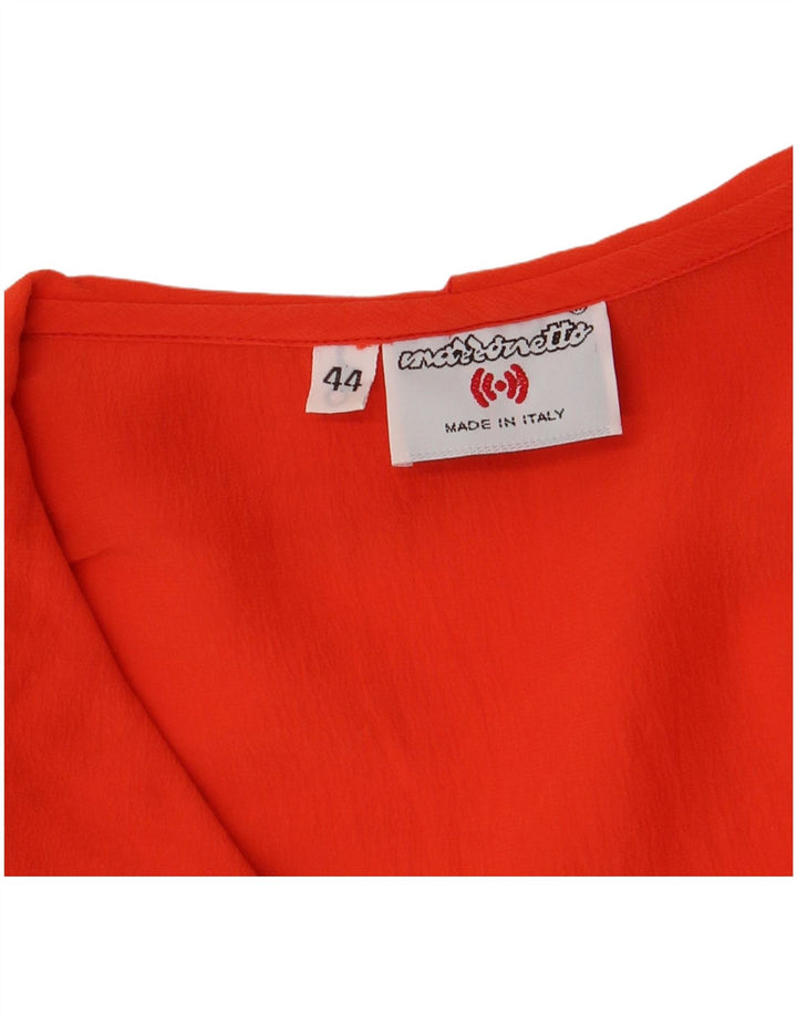 Mazzonetto Chemisier à manches courtes pour femme IT 44 Orange moyen