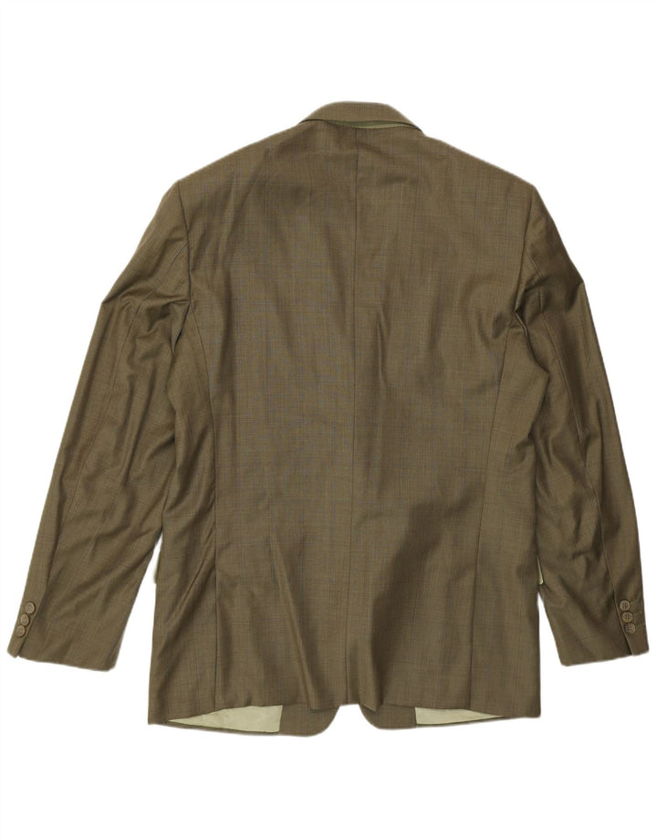 Facis Veste Blazer 1 Bouton Homme IT 50 Large Kaki Laine Vierge