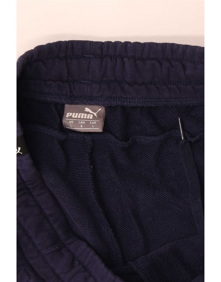Puma Short de Sport Graphique Homme Bleu Marine Large