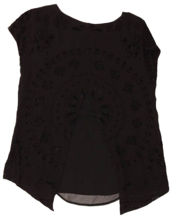 Desigual Chemisier Femme UK 12 Medium Black Paisley