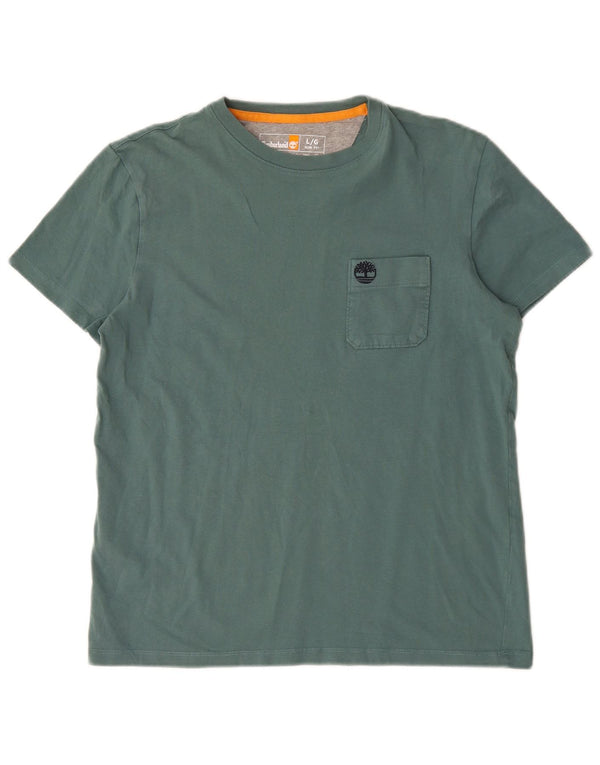 Timberland T-shirt slim fit pour hommes, grand coton vert