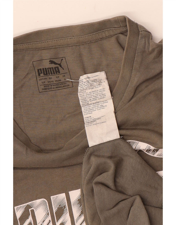 Puma T-Shirt Graphique Homme Petit Gris Coton