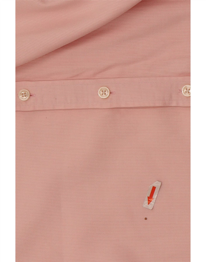 Jaeger Chemise moderne pour homme Taille 15 1/2 Coton à fines rayures rose moyen